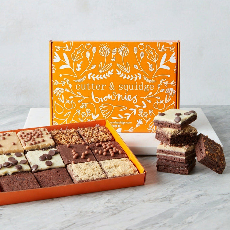 Cutter & Squidge 12 Pieces Nut-Free Brownies & Beer Gift Hamper