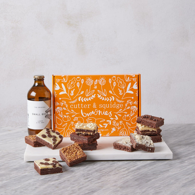Cutter & Squidge 12 Pieces Brownies & Beer Gift Box