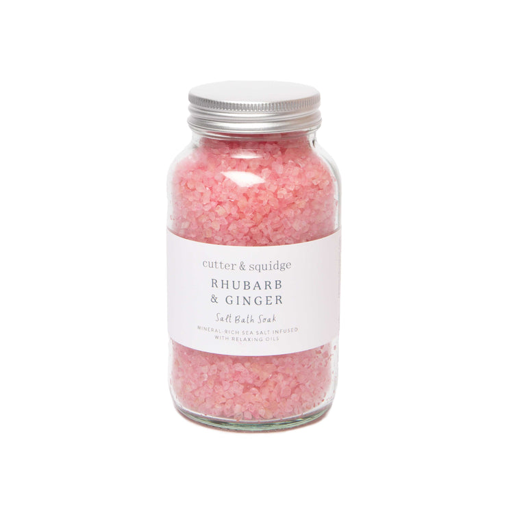 Cutter & Squidge One Bottle Rhubarb & Ginger Pink Bath Salts