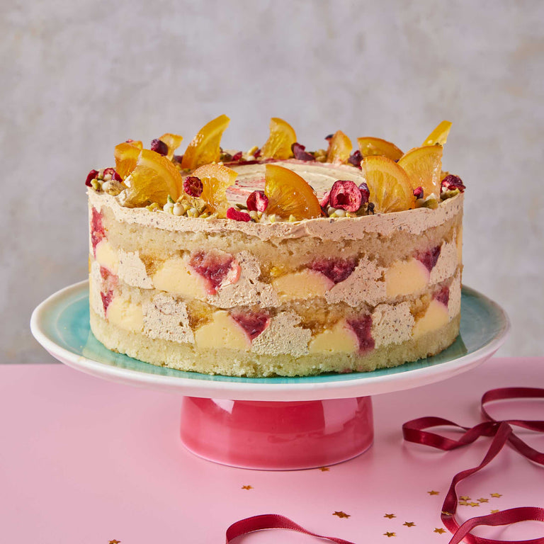 Cutter & Squidge Christmas Pistachio Orange Cranberry Cake