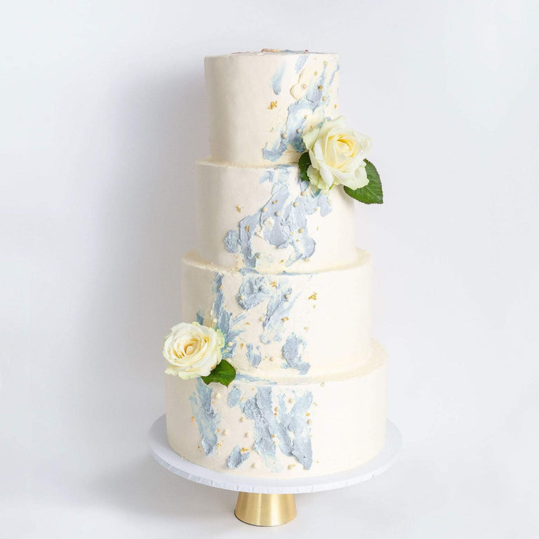 Cutter & Squidge Weddings FOUR TIER WATERCOLOUR ROSE WEDDING CAKE
