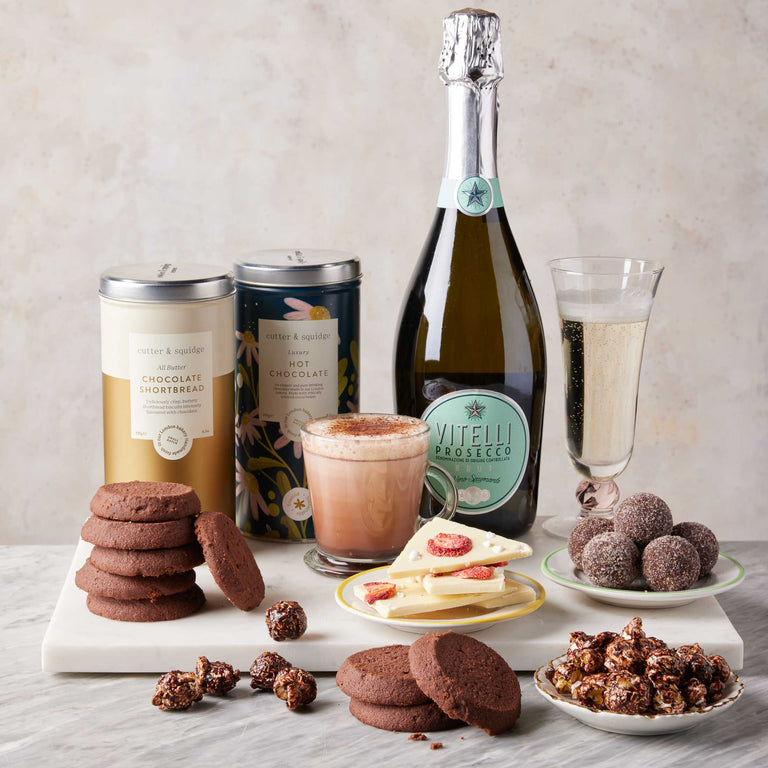 Cutter & Squidge One Hamper Chocolate Lover Hamper with Prosecco
