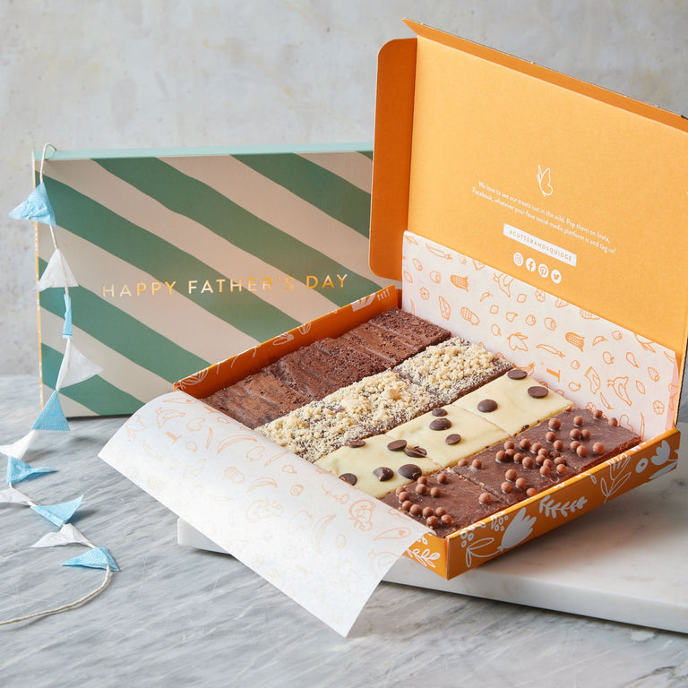 Cutter & Squidge Father's Day Nut-Free Brownies & Beer Gift Hamper