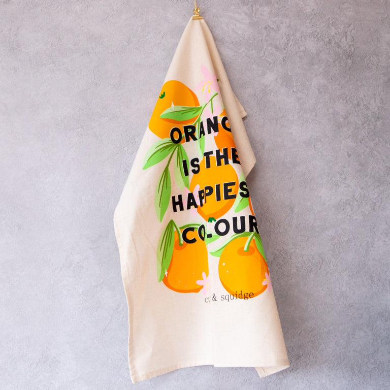 Cutter & Squidge Cutter and Squidge Orange Tea Towel