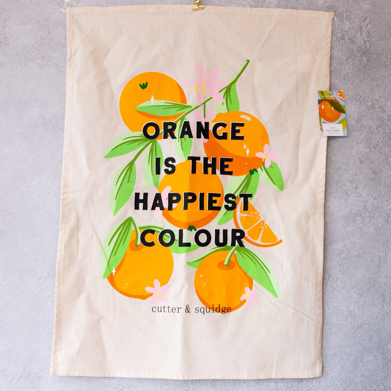 Cutter & Squidge Cutter and Squidge Orange Tea Towel