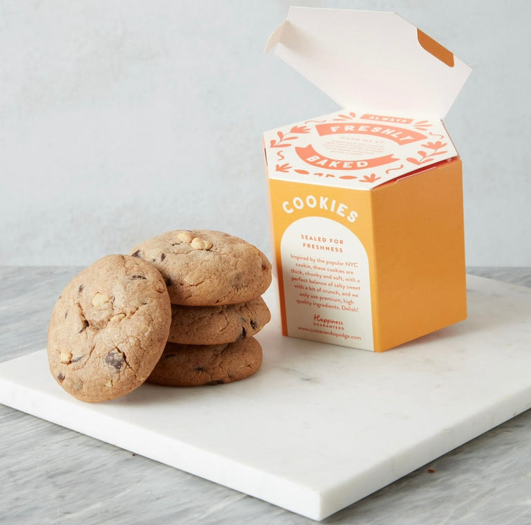 Cutter & Squidge Hazelnut And Chocolate Chunk Cookie Box
