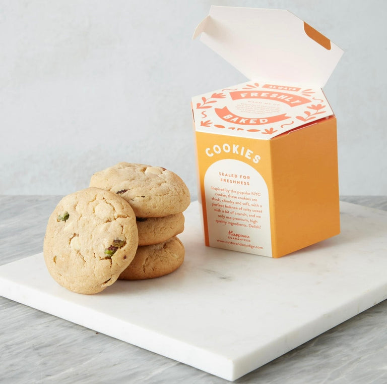 Cutter & Squidge Pistachio With White Chocolate Cookie Box