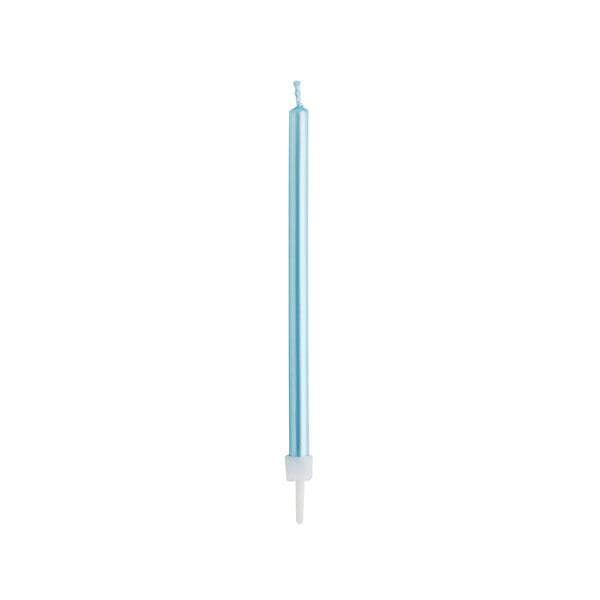 Cutter & Squidge Pack of 12 Blue Skinny Candles
