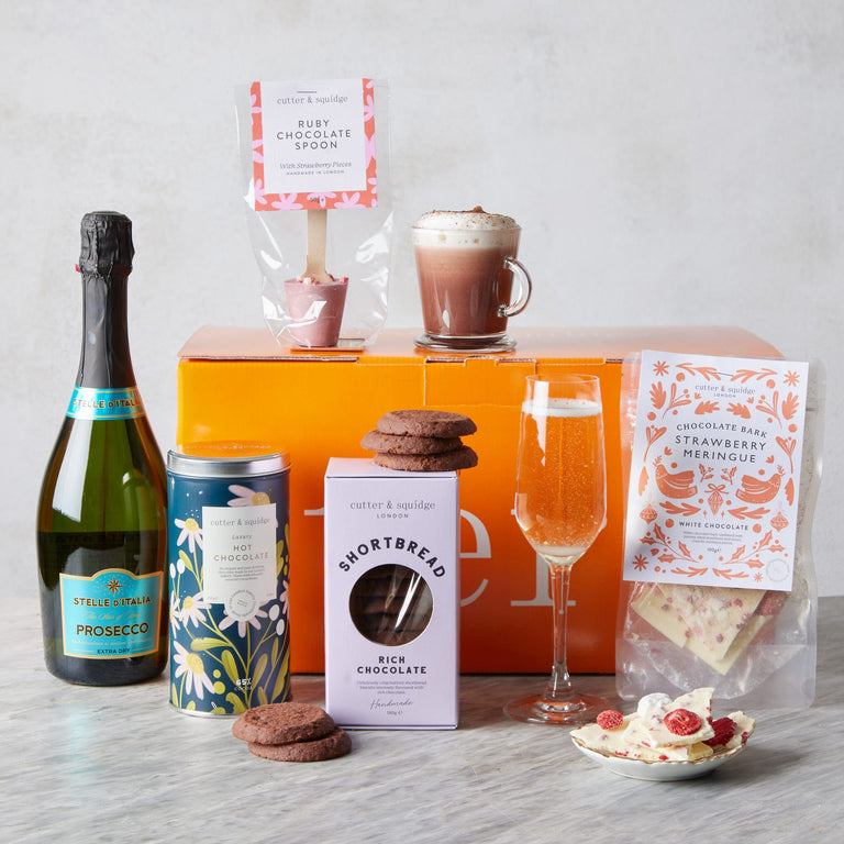 Cutter & Squidge One Hamper Mini Chocolate Lover Hamper with Prosecco
