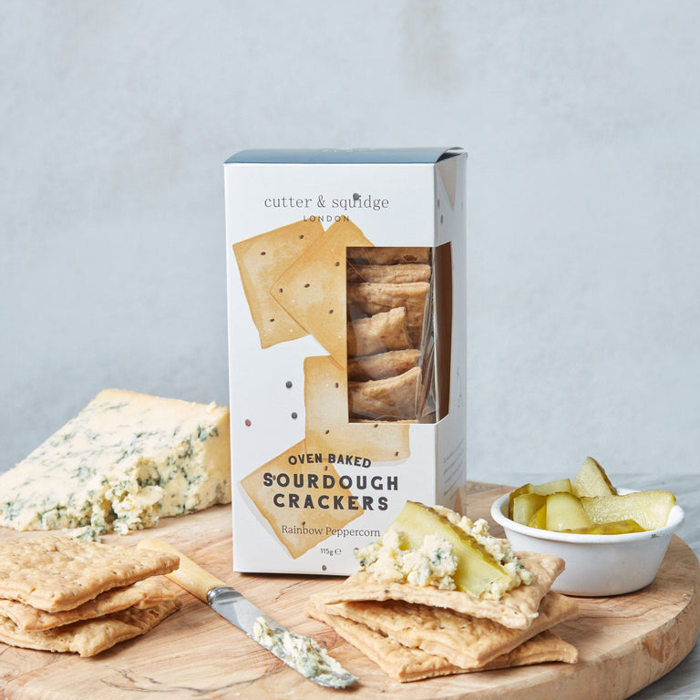 Cutter & Squidge Rainbow Peppercorn Sourdough Crackers