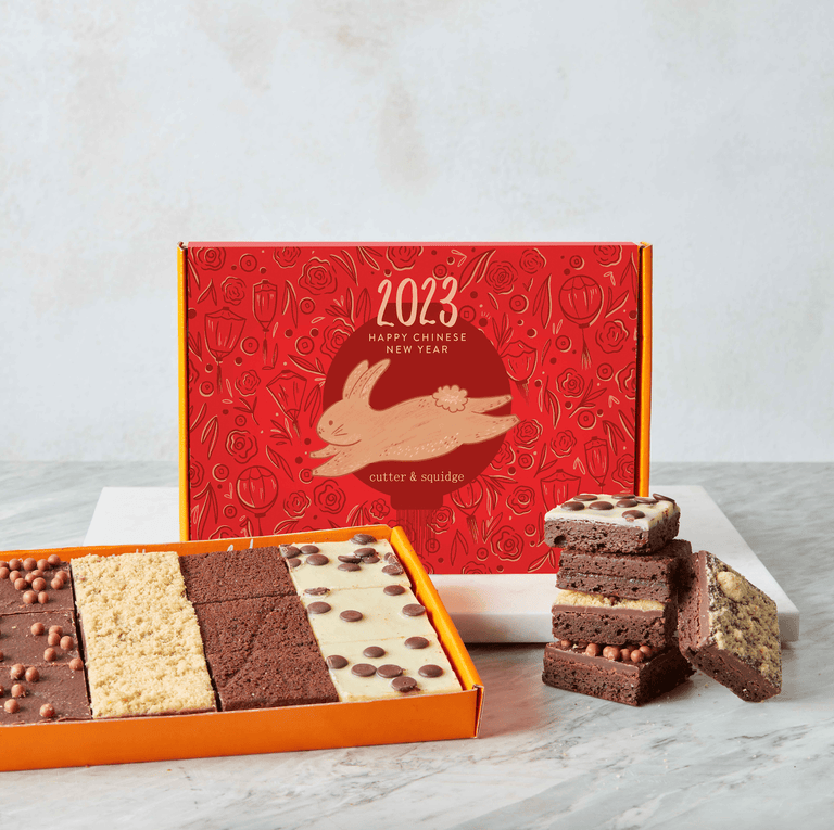 Cutter & Squidge Chinese New Year No Nuts Mixed Mini Brownie Box