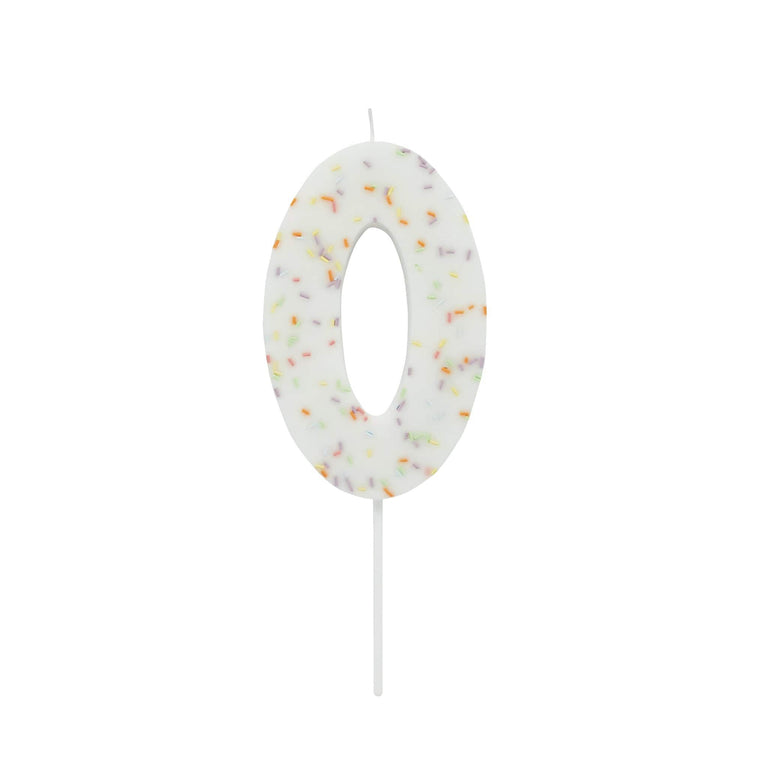 Giant Pastel Sprinkle Number Candles
