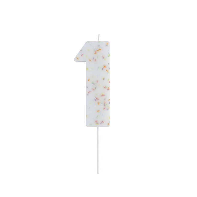 Giant Pastel Sprinkle Number Candles