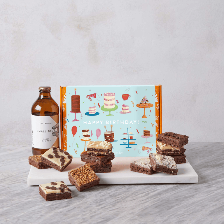 Cutter & Squidge Happy Birthday Brownies and Beer Bundle