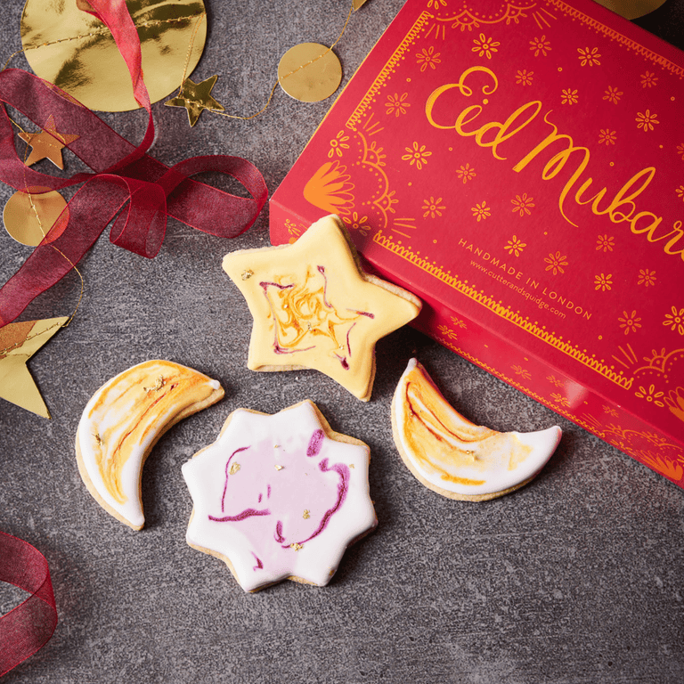 Cutter & Squidge Box of 4 Eid Mubarak Easter Biscuits