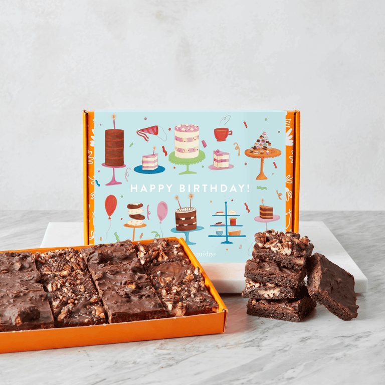 Cutter & Squidge Happy Birthday Vegan Wheat-Free Mini Brownie Box