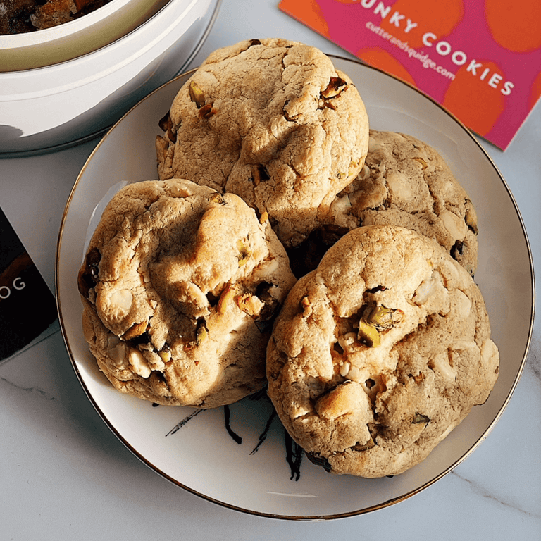 Cutter & Squidge Pistachio With White Chocolate Cookie Box