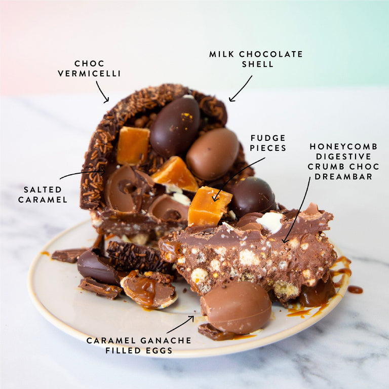 Cutter & Squidge Filled Egg Half Billionaire Filled Easter Egg