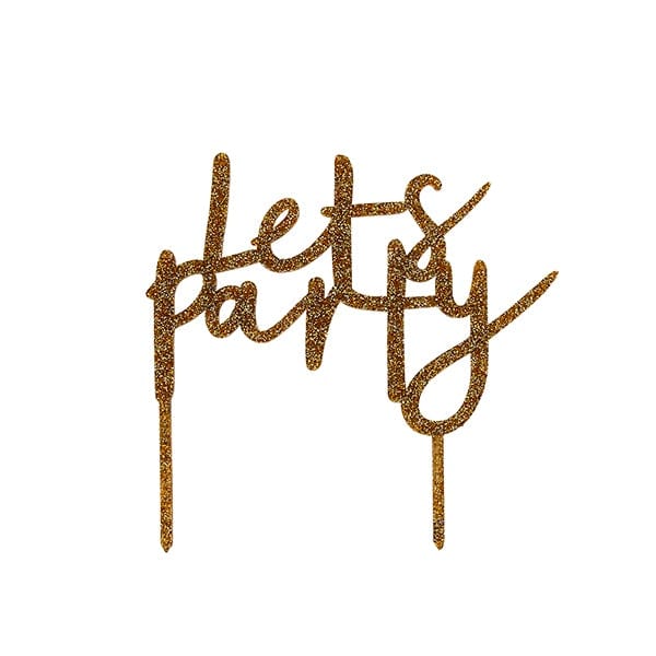 Cutter & Squidge One Cake Topper Let's Party Cake Topper