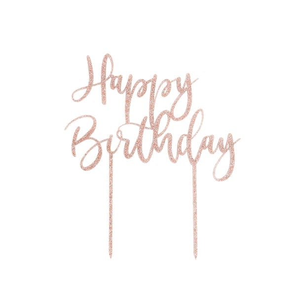 Cutter & Squidge One Cake Topper Happy Birthday Glitter Cake Topper