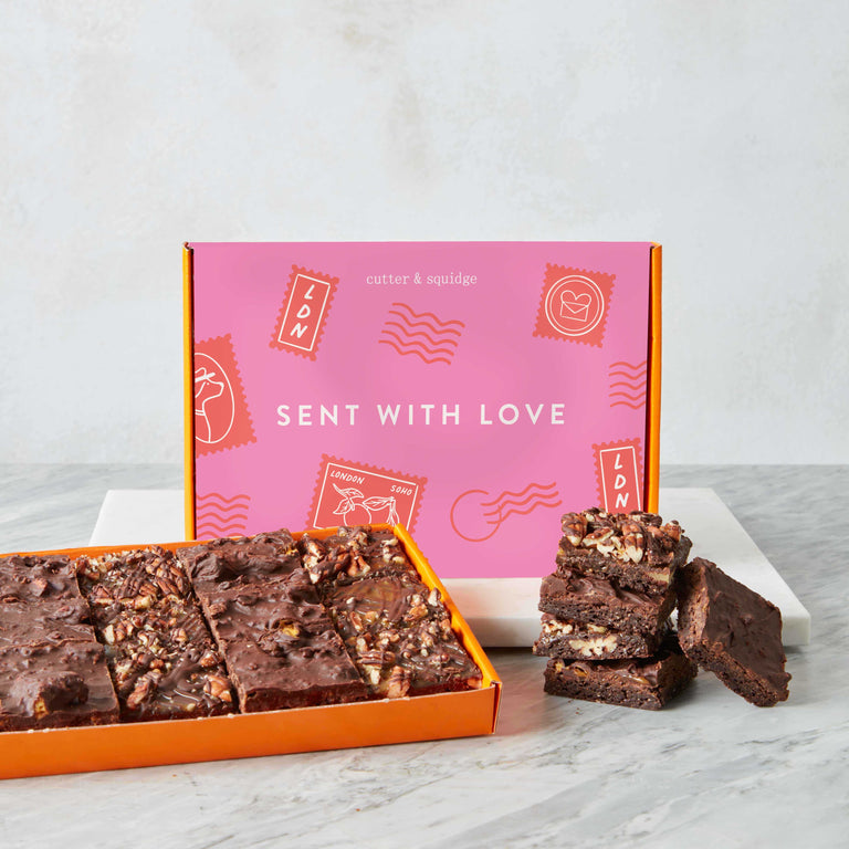 Cutter & Squidge 12 Pieces Sent with Love Vegan Wheat-Free Mini Brownie Box