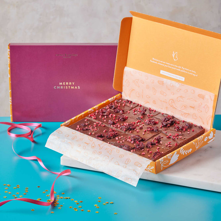 Cutter & Squidge Christmas Wheat Free Vegan Brownie Box