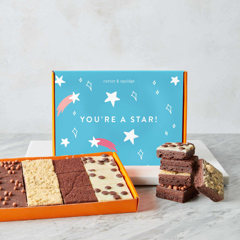 Cutter & Squidge 12 Pieces Thank You Mixed Mini Brownie box